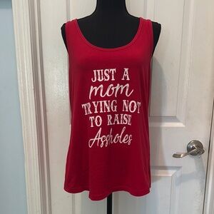 Next Level Apparel Red Relaxed Tank Top